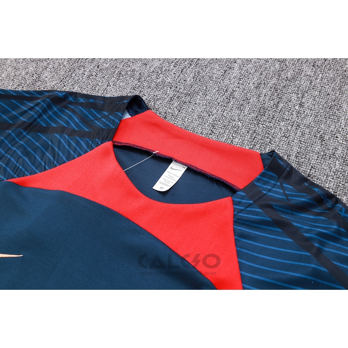 Tuta da Track Paris Saint-Germain Manica Corta 2023-2024 Blu - Pantaloncini
